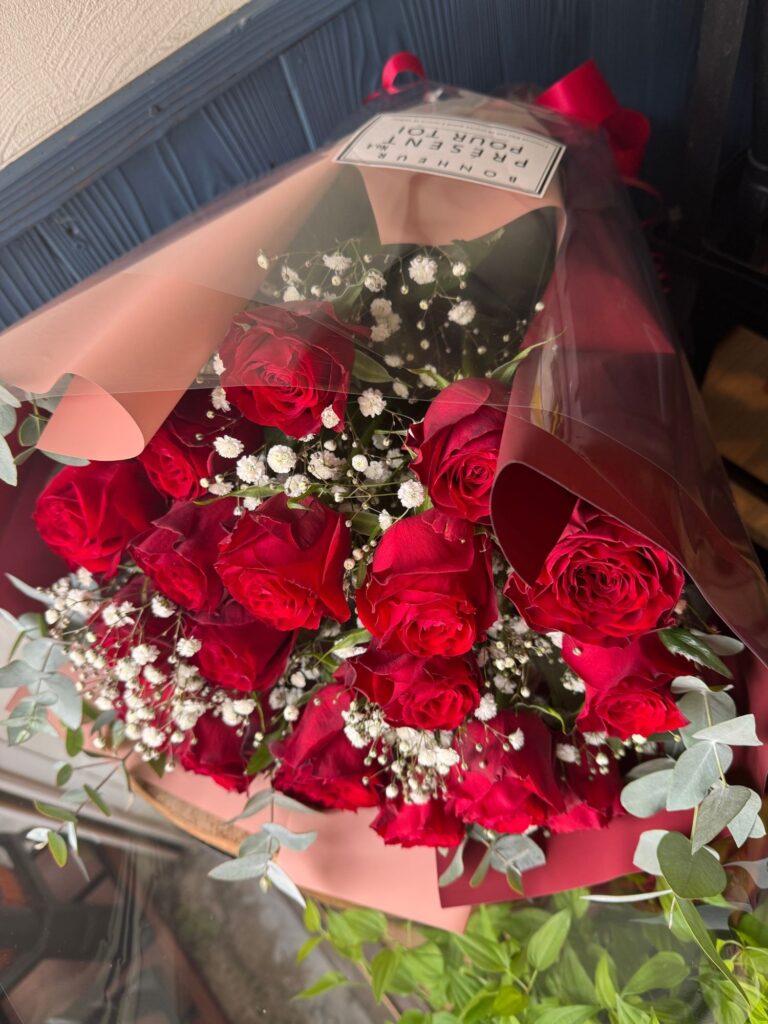 赤いバラ21本のプロポーズの花束